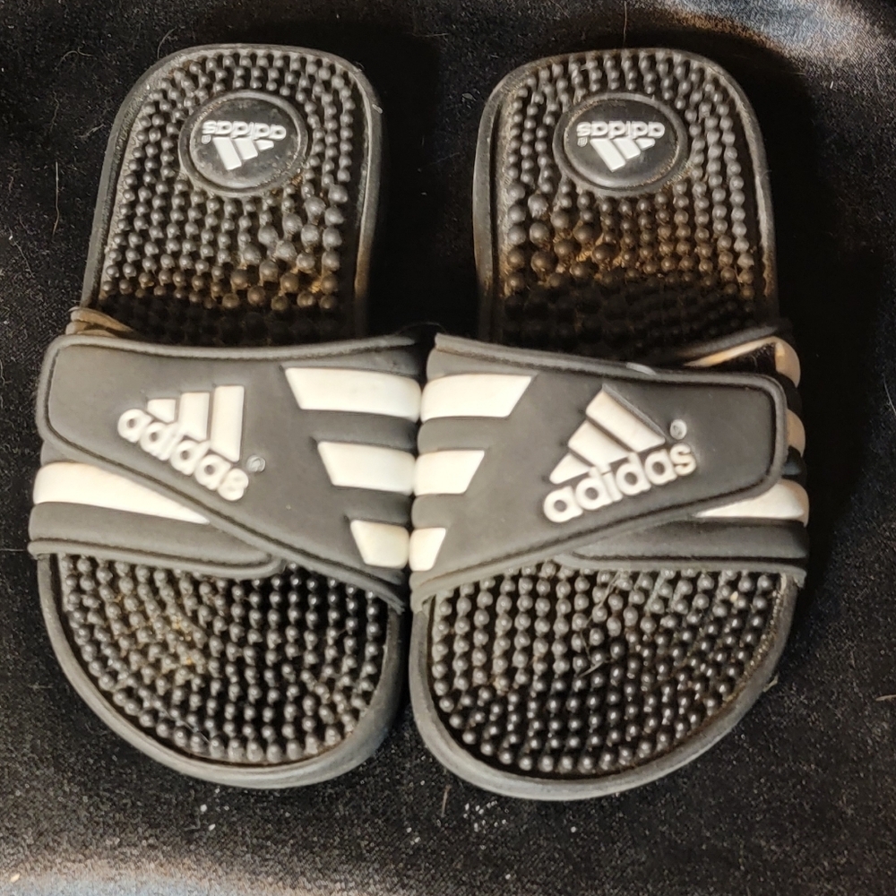 Adidas Black and White Sandals for Everyday Comfort